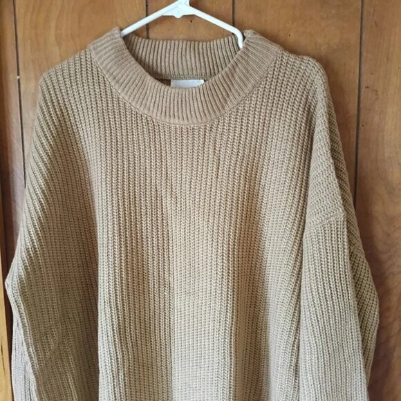Andree By Unit Plus Size Women's Brown Oversized Sleeves Sweater size 2X NWT - Picture 2 of 4